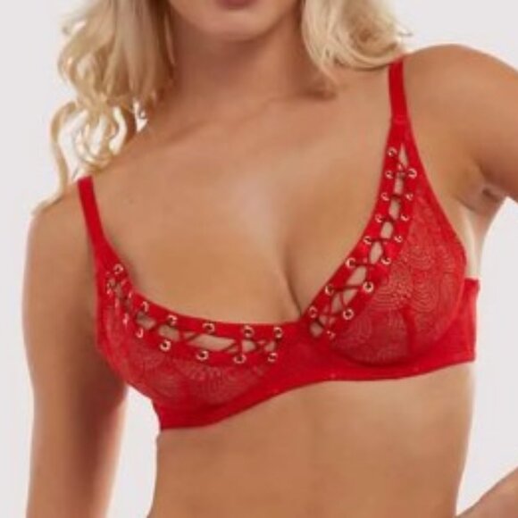 Playful Promises Other - Playful Promises 36H Florence Red High Apex Underwire Bra & Cincher